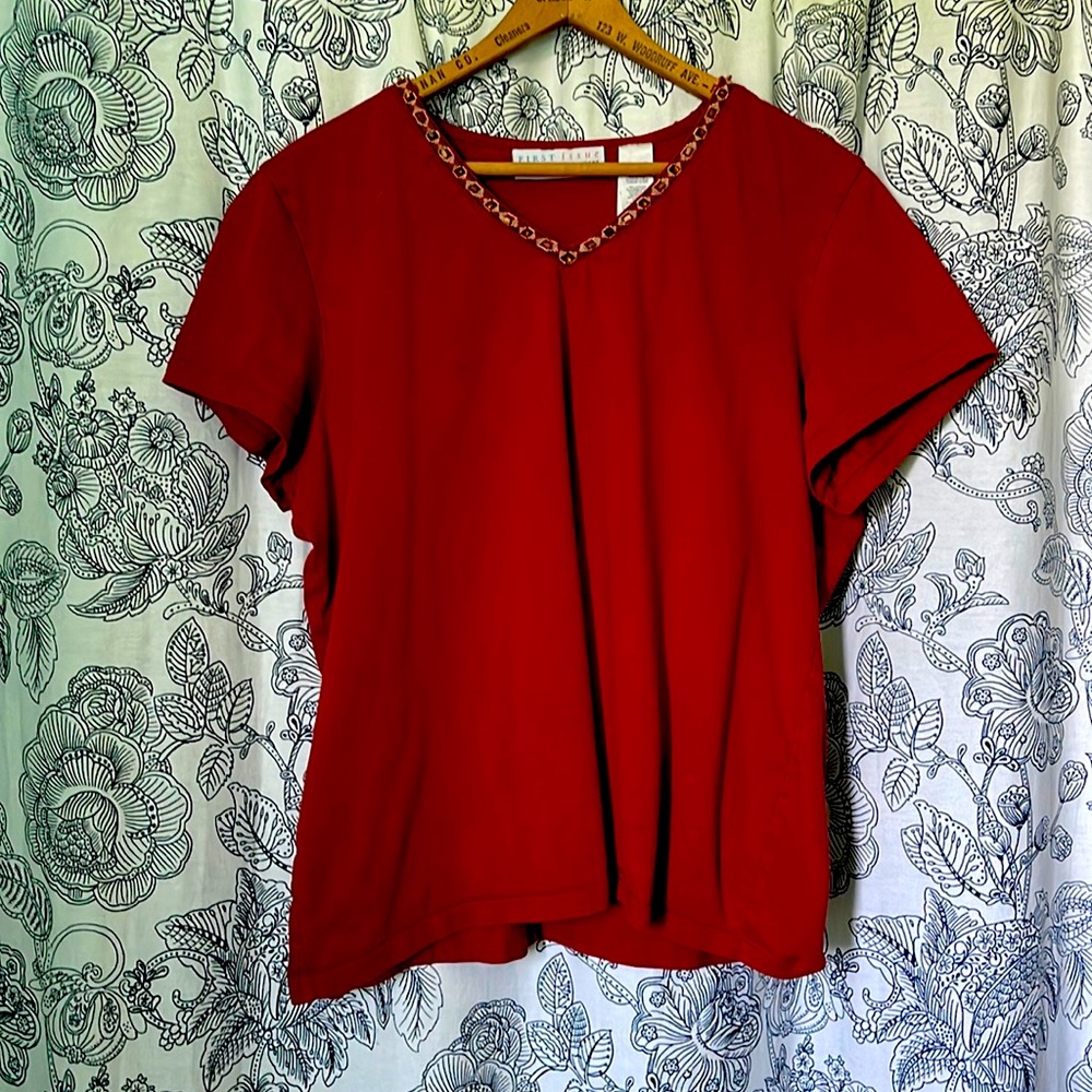 First Issue Liz Claiborne WOMANS XL burnt orange top